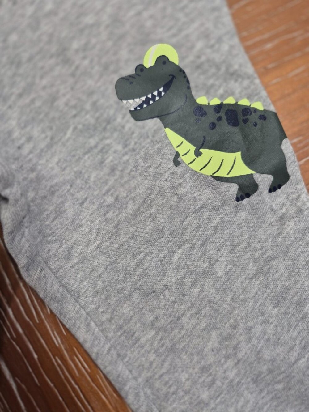 Toddler Boys Grey Dinosaur Print Sweatpants With Drawstring & Pockets - Picture 4 of 8